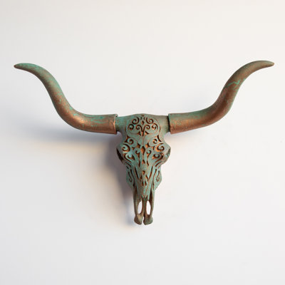 Foundry Select Faux Taxidermy Tribal Longhorn Skull Wall Décor